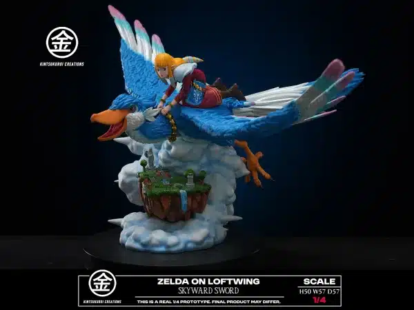 The Legend of Zelda Kintsukuroi Creations Zelda On Loftwing Skyward Sword Resin Statue 1 1