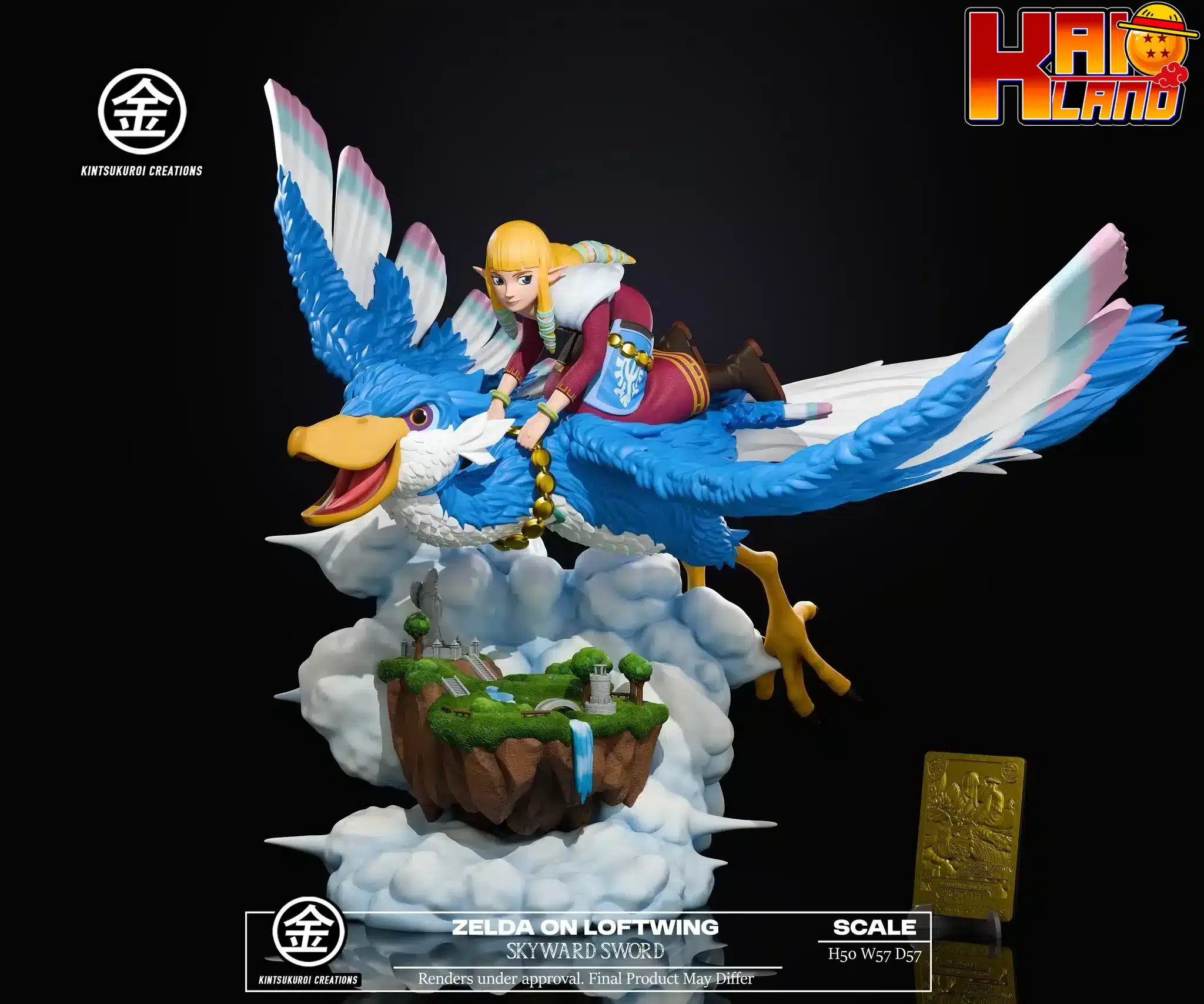 The Legend of Zelda Kintsukuroi Creations Zelda On Loftwing Skyward Sword Resin Statue