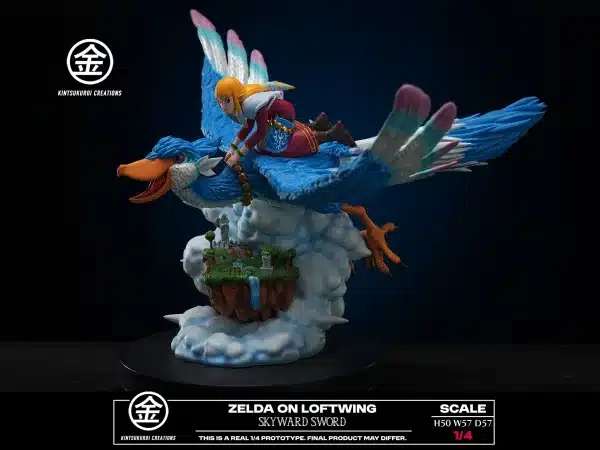 The Legend of Zelda Kintsukuroi Creations Zelda On Loftwing Skyward Sword Resin Statue 2 1