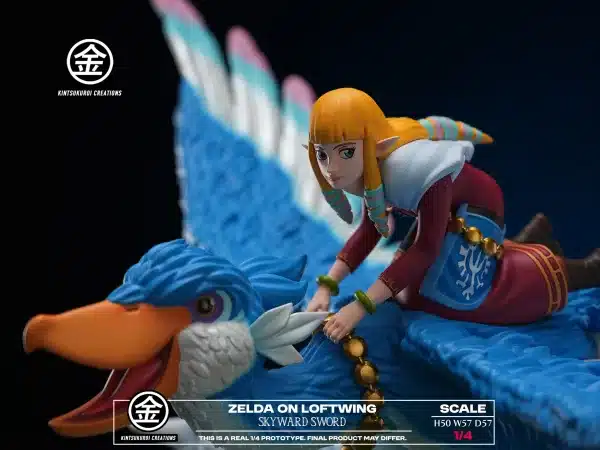 The Legend of Zelda Kintsukuroi Creations Zelda On Loftwing Skyward Sword Resin Statue 3 1