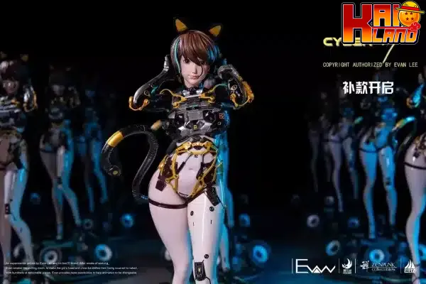 Evan Lee WingToys Studio Cyber Cat Resin Statue 2