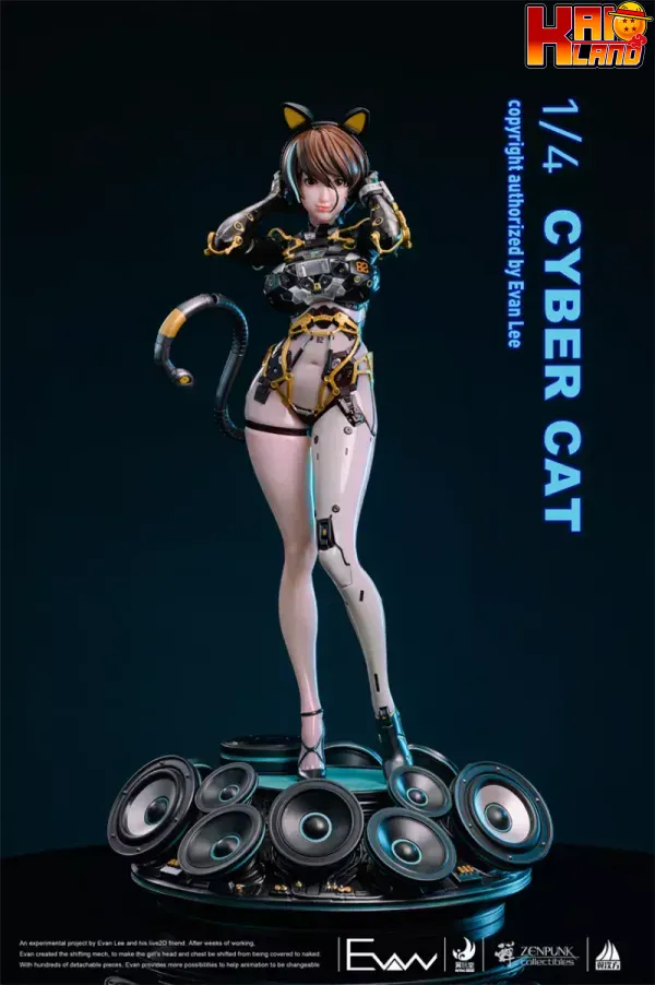 Evan Lee WingToys Studio Cyber Cat Resin Statue 3