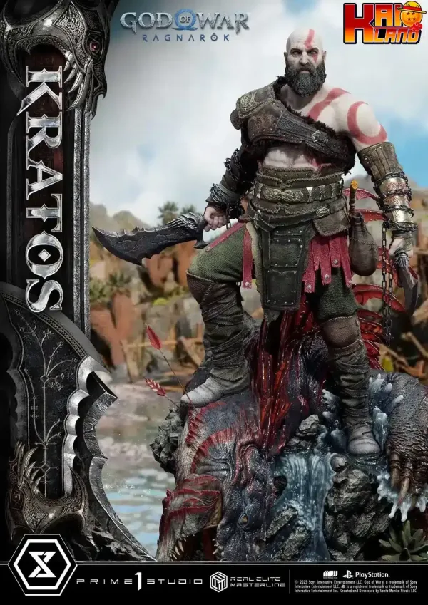 God Of War Ragnarok Prime 1 Studio Kratos Licensed Resin Statue 9