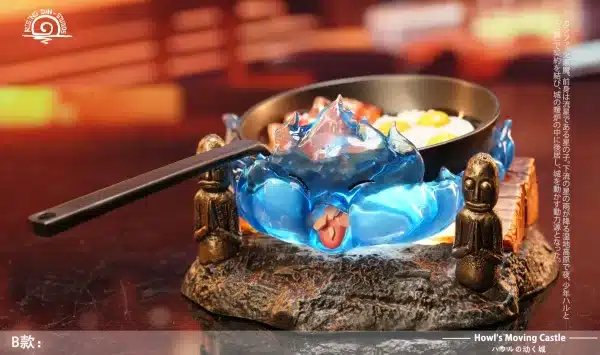 Howls Moving Castle Rising Sun Studio Calcifer V3 Resin Statue 3