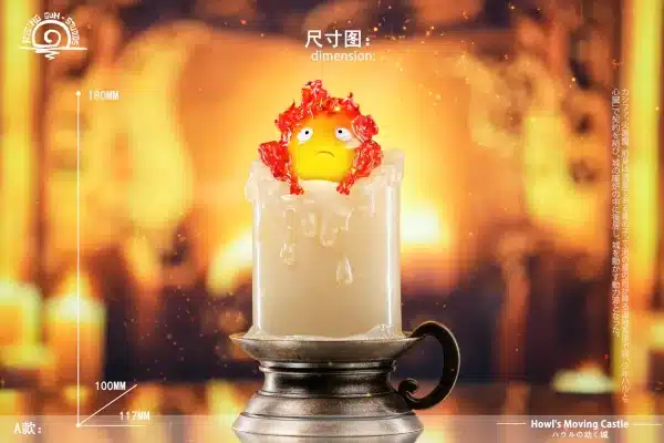 Howls Moving Castle Rising Sun Studio Hayao Miyazaki Calcifer V2 Resin Statue 3