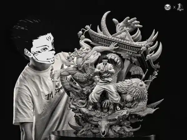 Jujutsu Kaisen ZanyJoke Studio x Temple Studio Ryomen Sukuna Resin Statue 9
