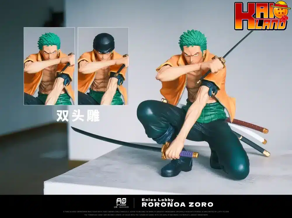 One Piece AO Studio Enies Lobby Roronoa Zoro Resin Statue