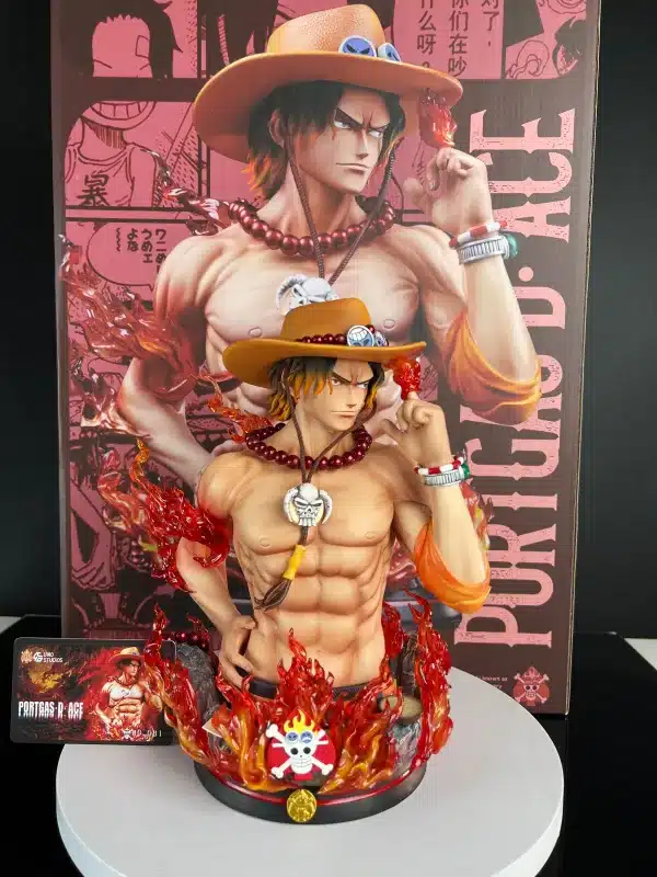 One Piece UNO Studio Portgas D Ace Bust Resin Statue 1 1