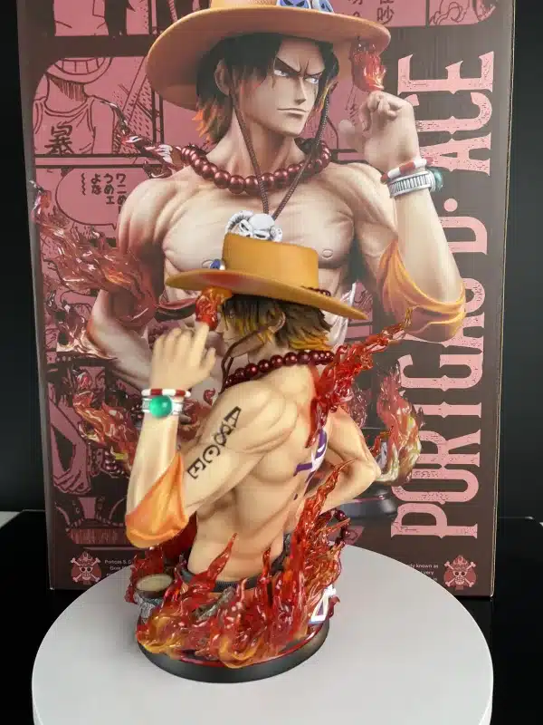 One Piece UNO Studio Portgas D Ace Bust Resin Statue 3 1