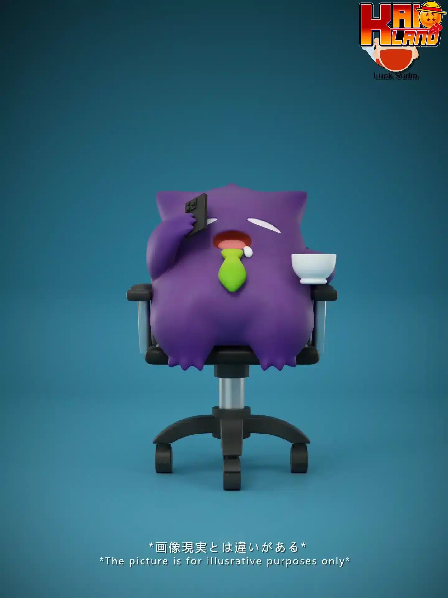 Pokemon BBD Studio x Yun Xing Gong Fang Studio Office Chair Gengar Resin Statue