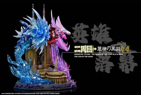 Pokemon Er Zhou Mu Studio Darkrai Dialga and Palkia Resin Statue 2