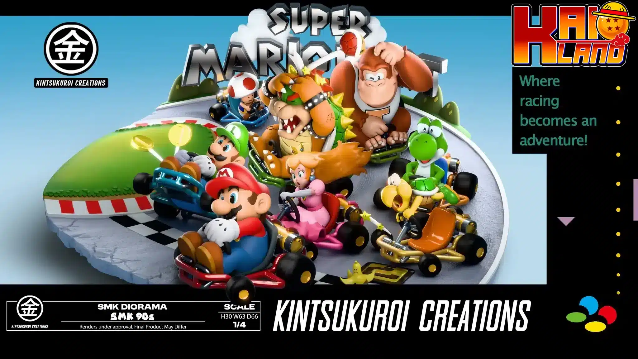 Super Mario Kintsukuroi Creations SMK Diorama Resin Statue