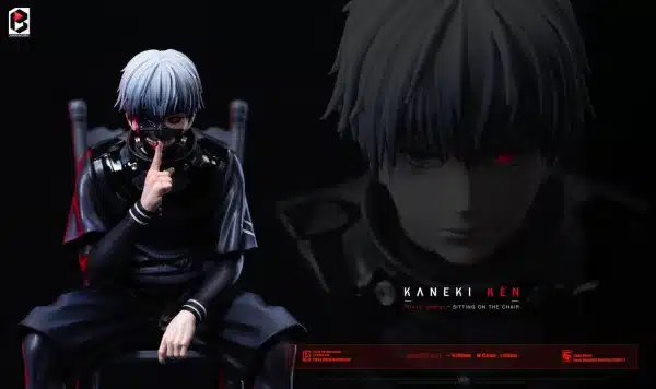 Tokyo Ghoul BW Studio Kaneki Ken Sitting On The Chair Resin Statue 3