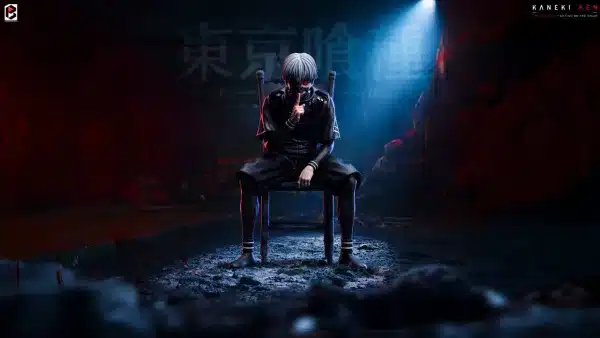 Tokyo Ghoul BW Studio Kaneki Ken Sitting On The Chair Resin Statue 5