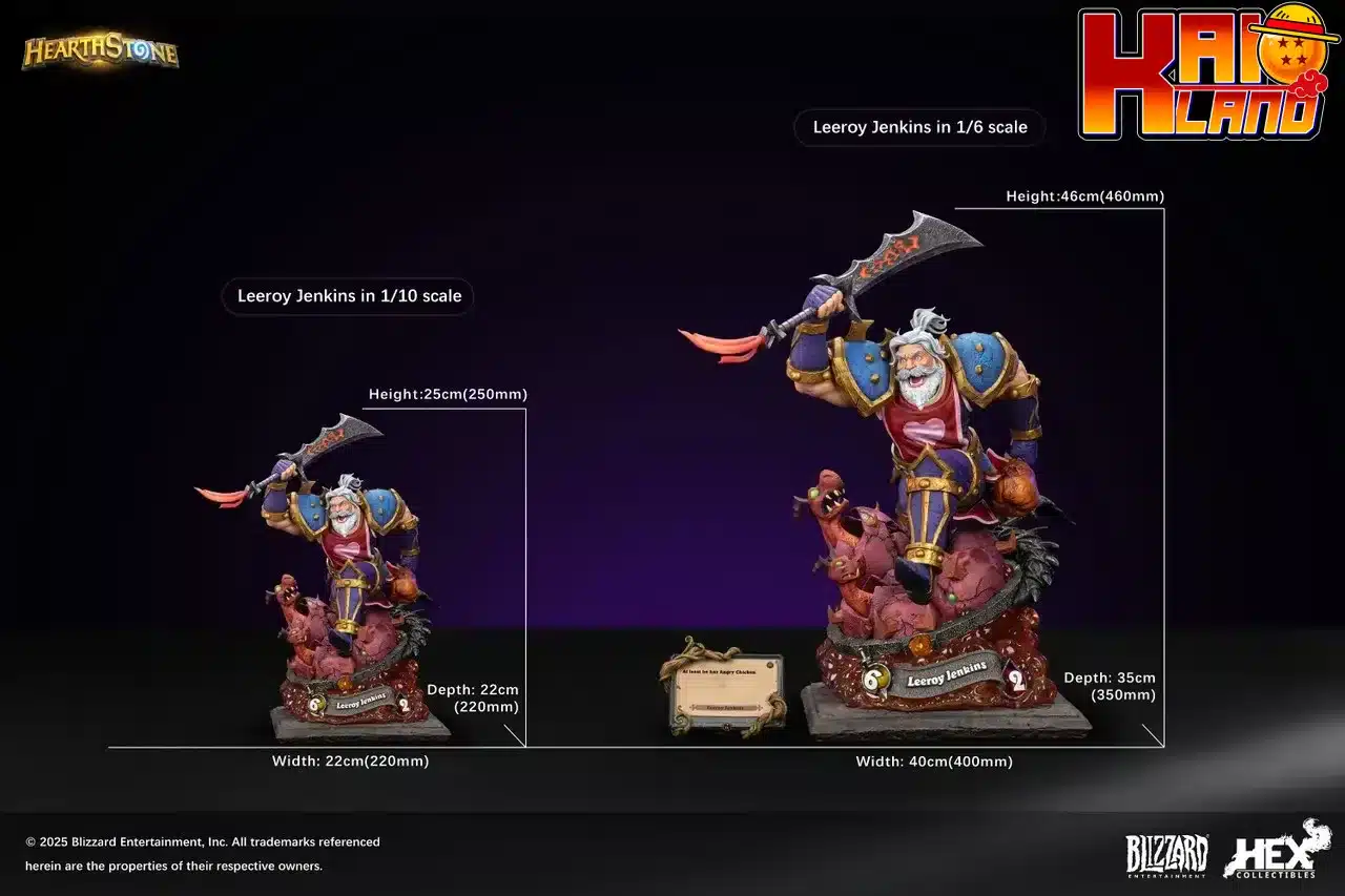 World of Warcraft HEX Collectibles Leeroy Jenkins Licensed Resin Statue