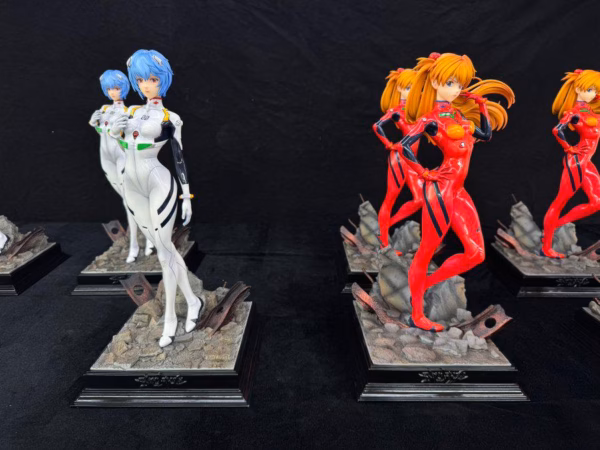 Neo Genesis Evangelion HeRa Studio Eva Asuka x Ayanami Rei Resin Statue