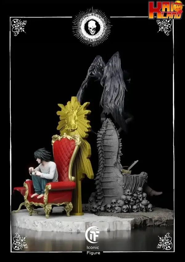 Death Note IF Studio Light Yagami x L Lawliet Resin Statue 8