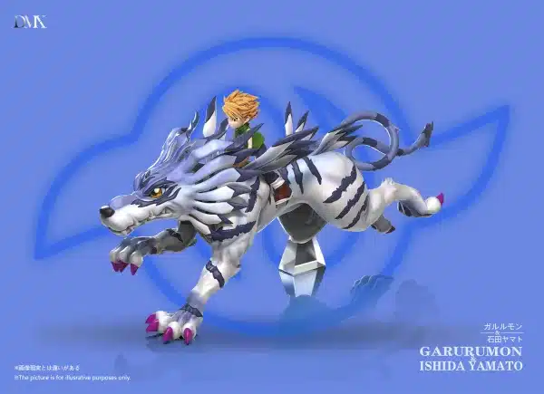Digimon DMX Studio Garurumon x Yamato Ishida Resin Statue 2