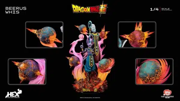 Dragon Ball HEX Collectibles x Pickstar Studio Beerus x Whis Licensed Resin Statue 3