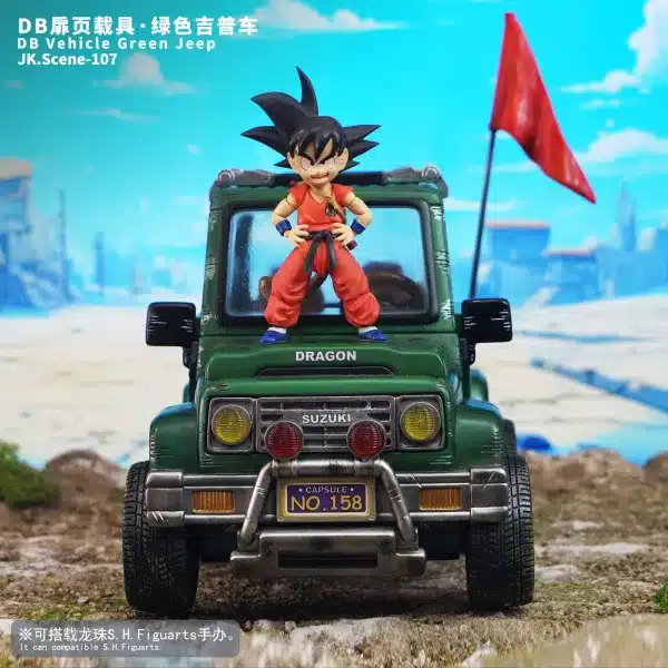 Dragon Ball Jacksdo Studio Vehicle Green Jeep Resin Statue 1