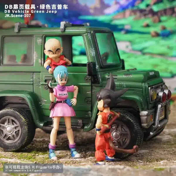 Dragon Ball Jacksdo Studio Vehicle Green Jeep Resin Statue 3