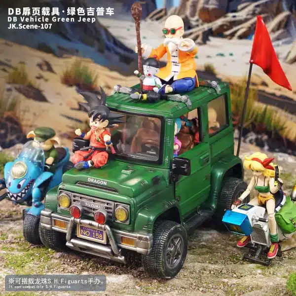 Dragon Ball Jacksdo Studio Vehicle Green Jeep Resin Statue 4