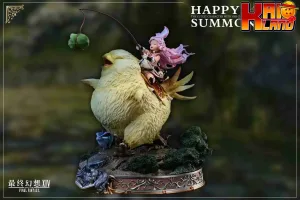 Final Fantasy XIV Sunbird Studio Lalafell Happy Summoner Resin Statue