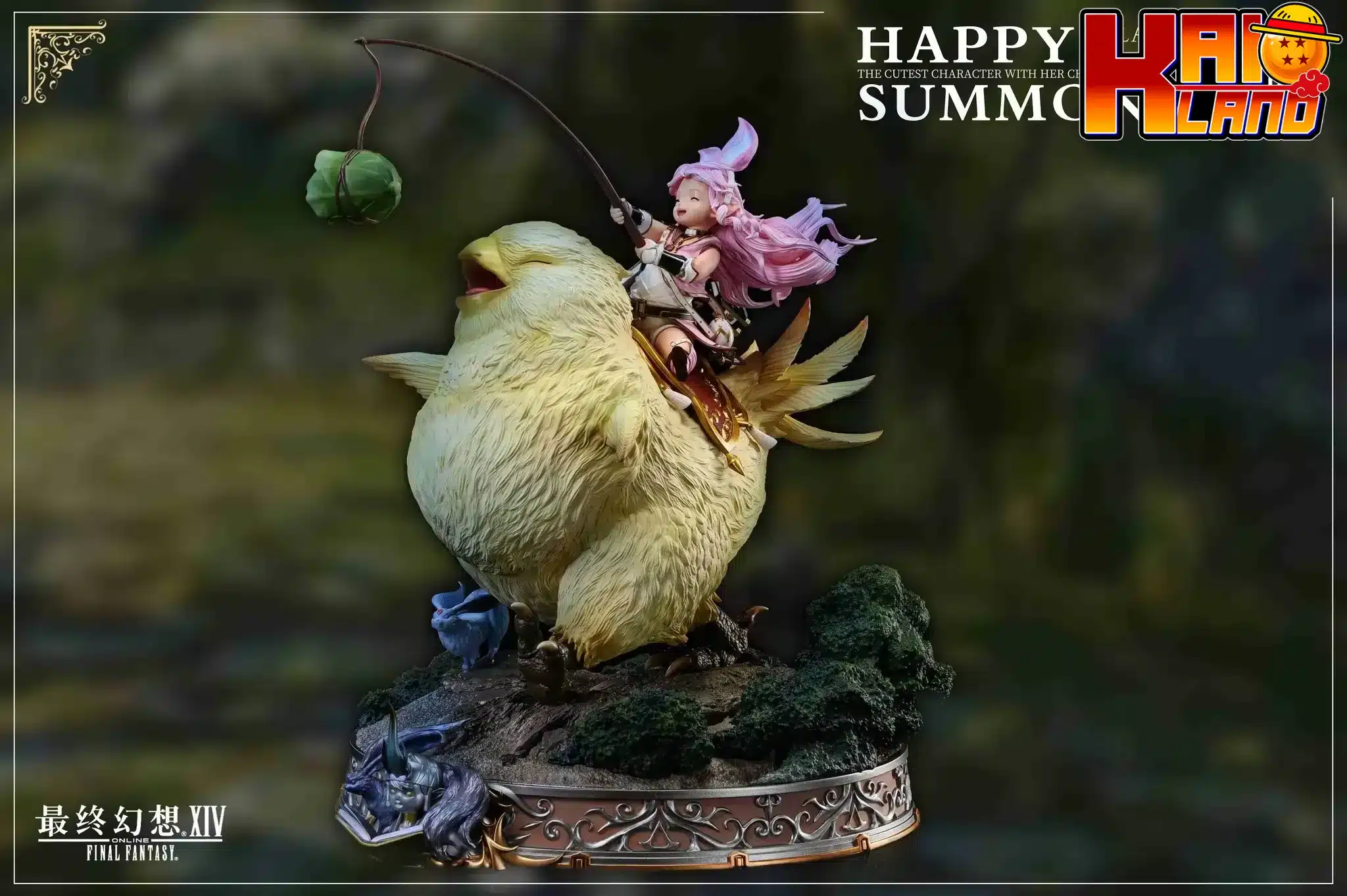 Final Fantasy XIV Sunbird Studio Lalafell Happy Summoner Resin Statue