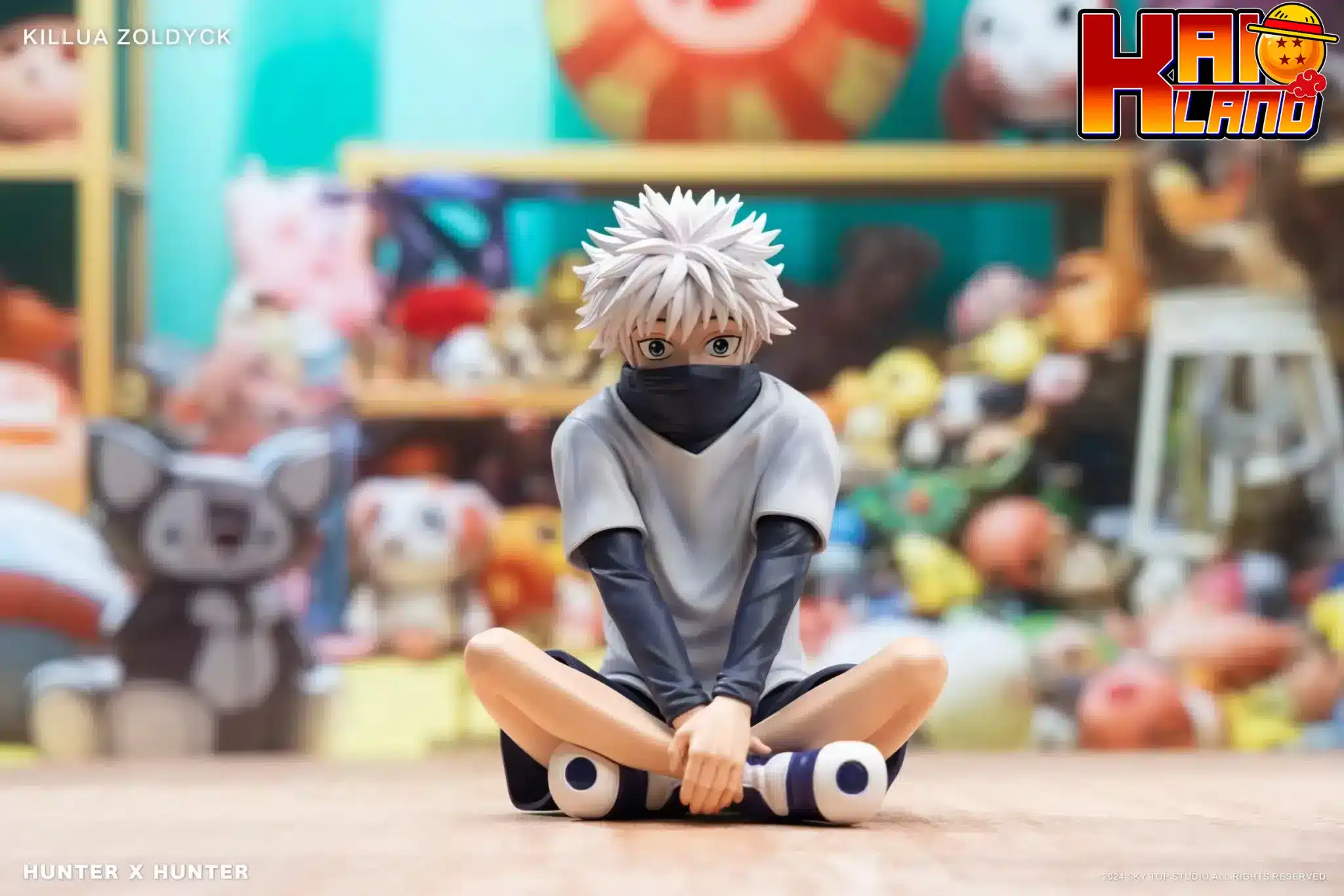 Hunter x Hunter Cross Studio Sitting Killua Resin Statue