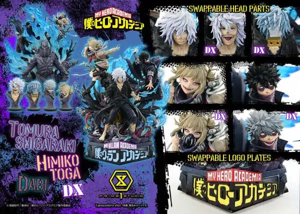 My Hero Academia Prime 1 Tomura Shigaraki x Dabi x Himiko Toga Licensed Resin Statue 3
