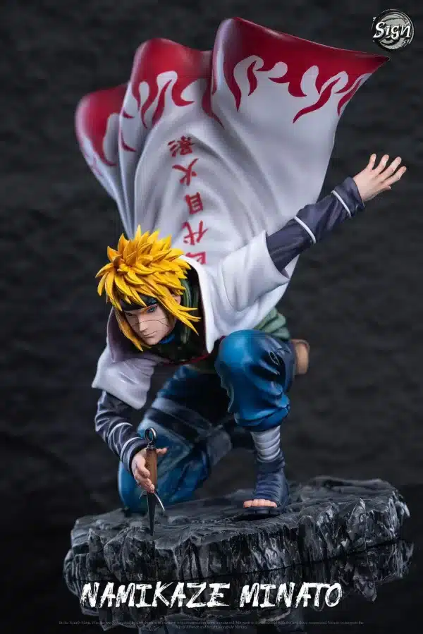 Naruto Sign Studio Fourth Hokage Minato Namikaze Resin Statue 3