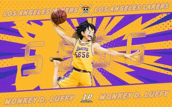 One Piece 1P Studio Angeles Lakers Luffy Resin Statue 2