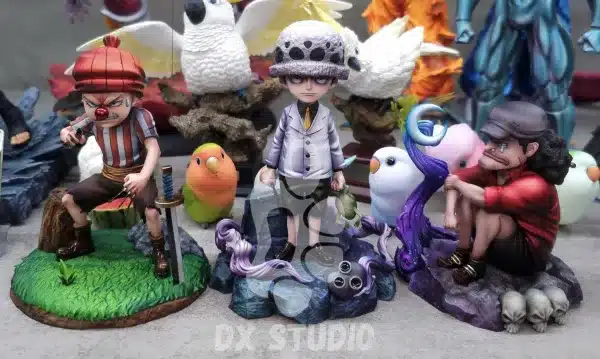One Piece DX Studio Childhood Buggy x Law x Blackbeard Resin Statue 1