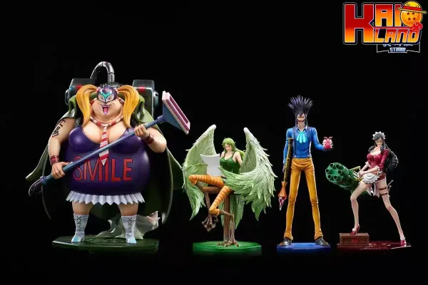 One Piece New Century Studio Donquixote Pirates Baby5 X Monet X Kyuin X Caesar Clown Resin Statue 1