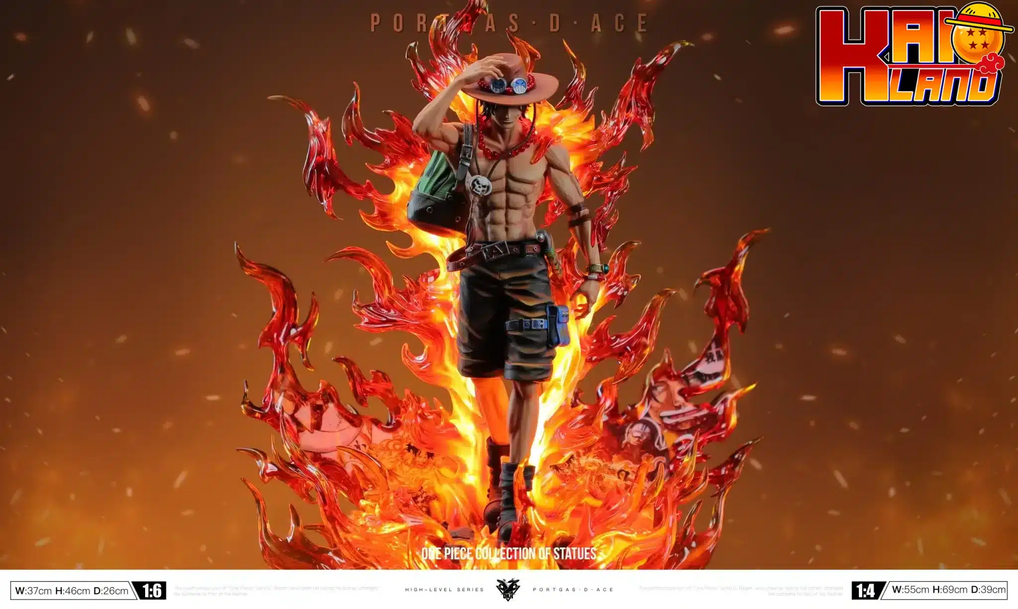 One Piece Okr Studio Burning Ace Resin Statue