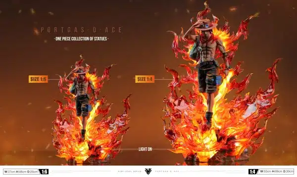 One Piece Okr Studio Burning Ace Resin Statue 4