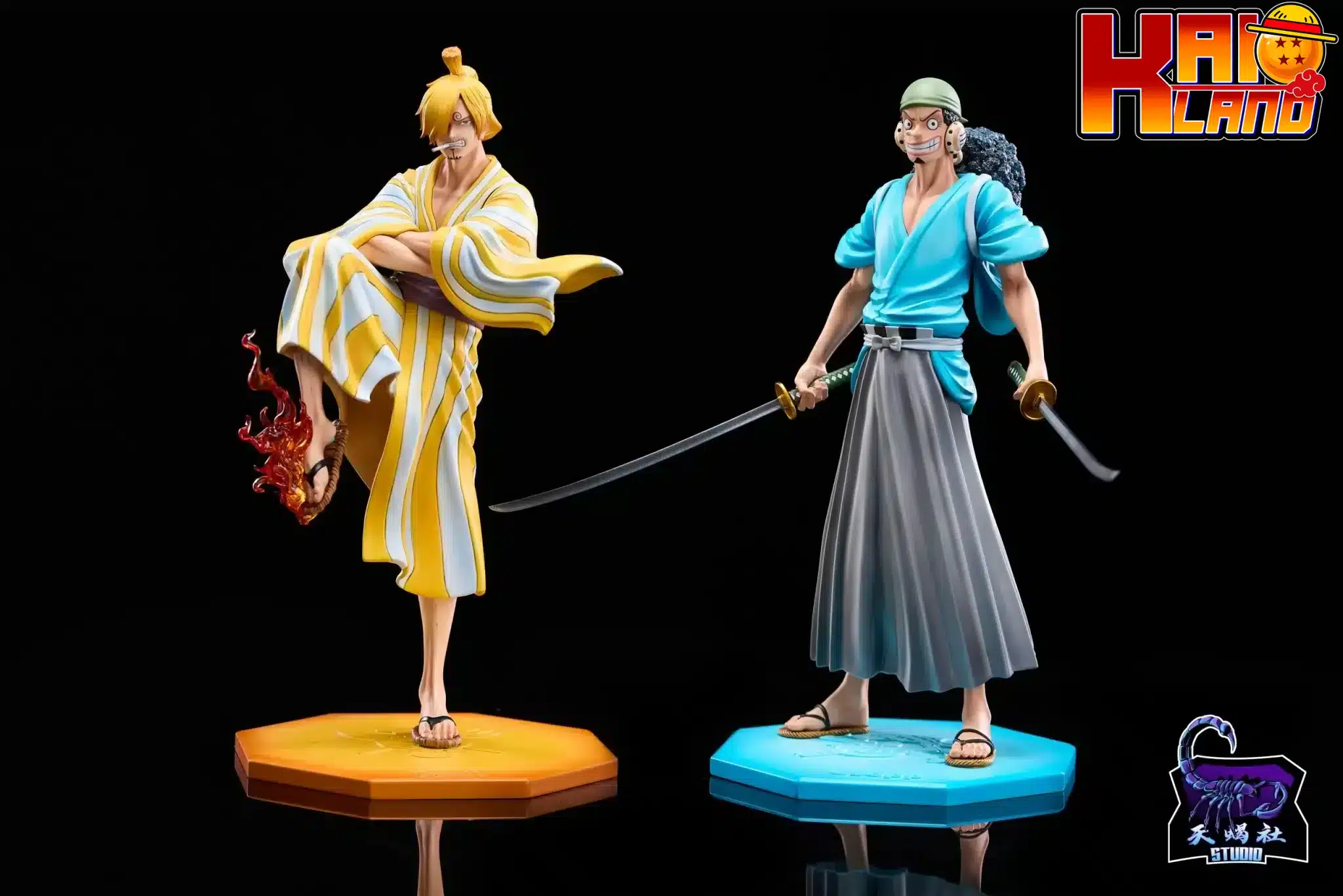 One Piece Tian Xie She Studio Sanji x  Usopp Resin Statue