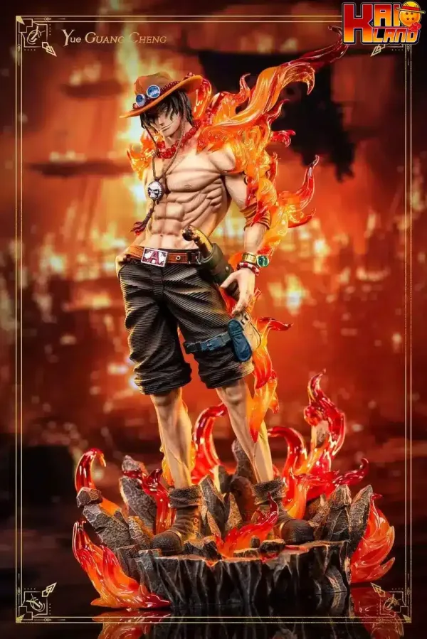 One Piece Yue Guang Cheng Studio Portgas D Ace Resin Statue 1