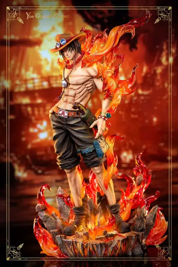 One Piece Yue Guang Cheng Studio Portgas D Ace Resin Statue 2