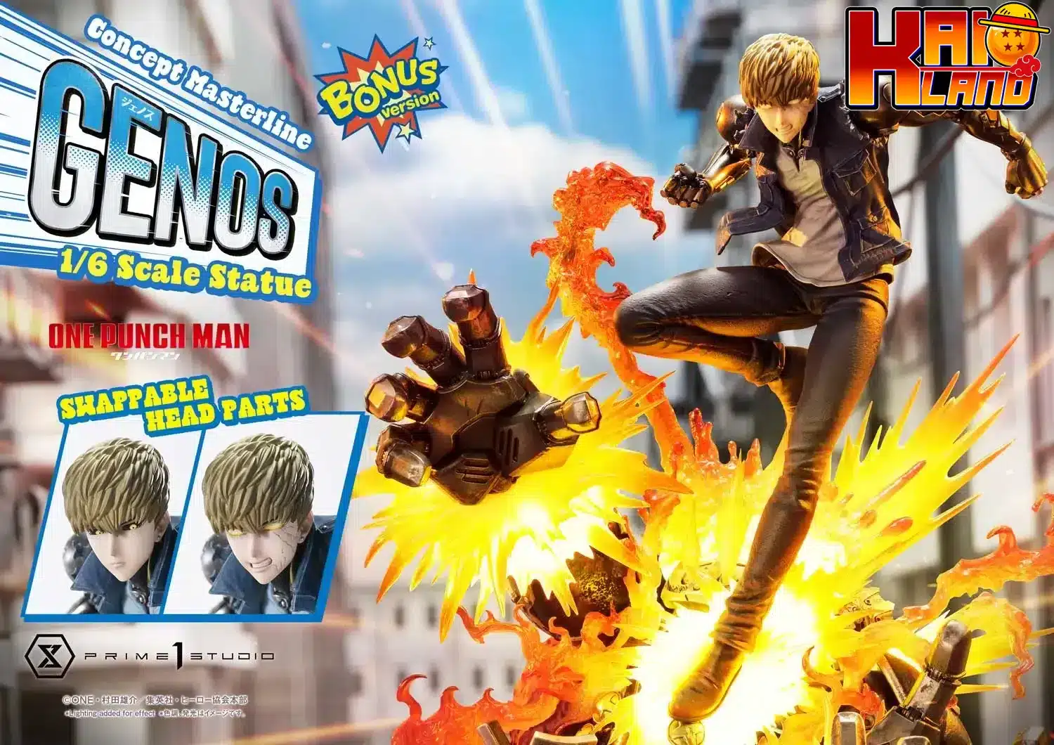 One Punch Man Prime 1 Studio Genos Licensed Resin Statue