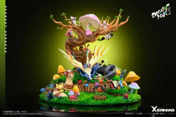 Pokemon Drawmon Studio Forest Xerneas Resin Statue 2
