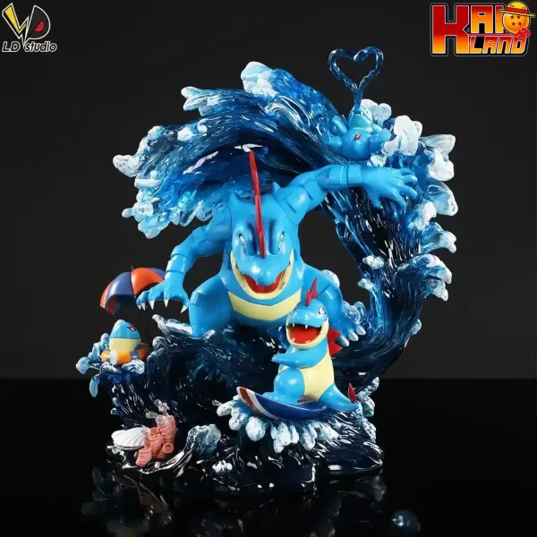 Pokemon LD StudioFeraligatr Evolution Group Resin Statue 1