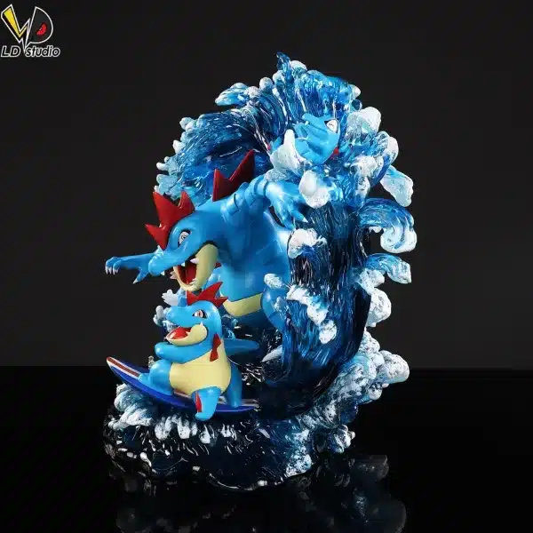 Pokemon LD StudioFeraligatr Evolution Group Resin Statue 2 1