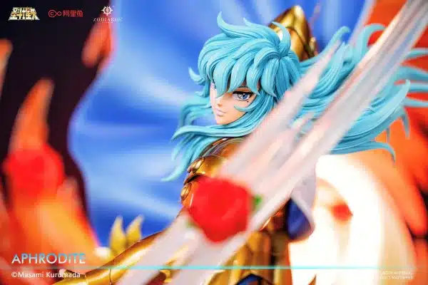 Saint Seiya Zodiakos Studio Gold Saint Aphrodite Licensed Resin Statue 5