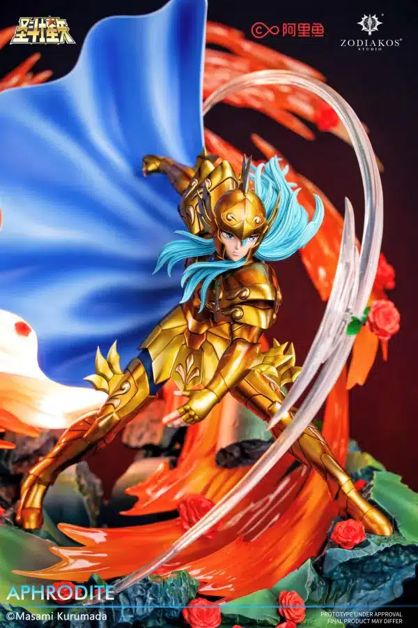Saint Seiya Zodiakos Studio Gold Saint Aphrodite Licensed Resin Statue 8