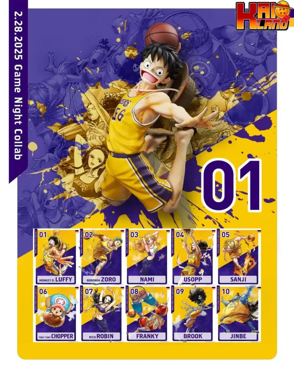 Straw Hat Basketball Team One Piece K9 Studio Monkey D Luffy Resin Statue 1 scaled