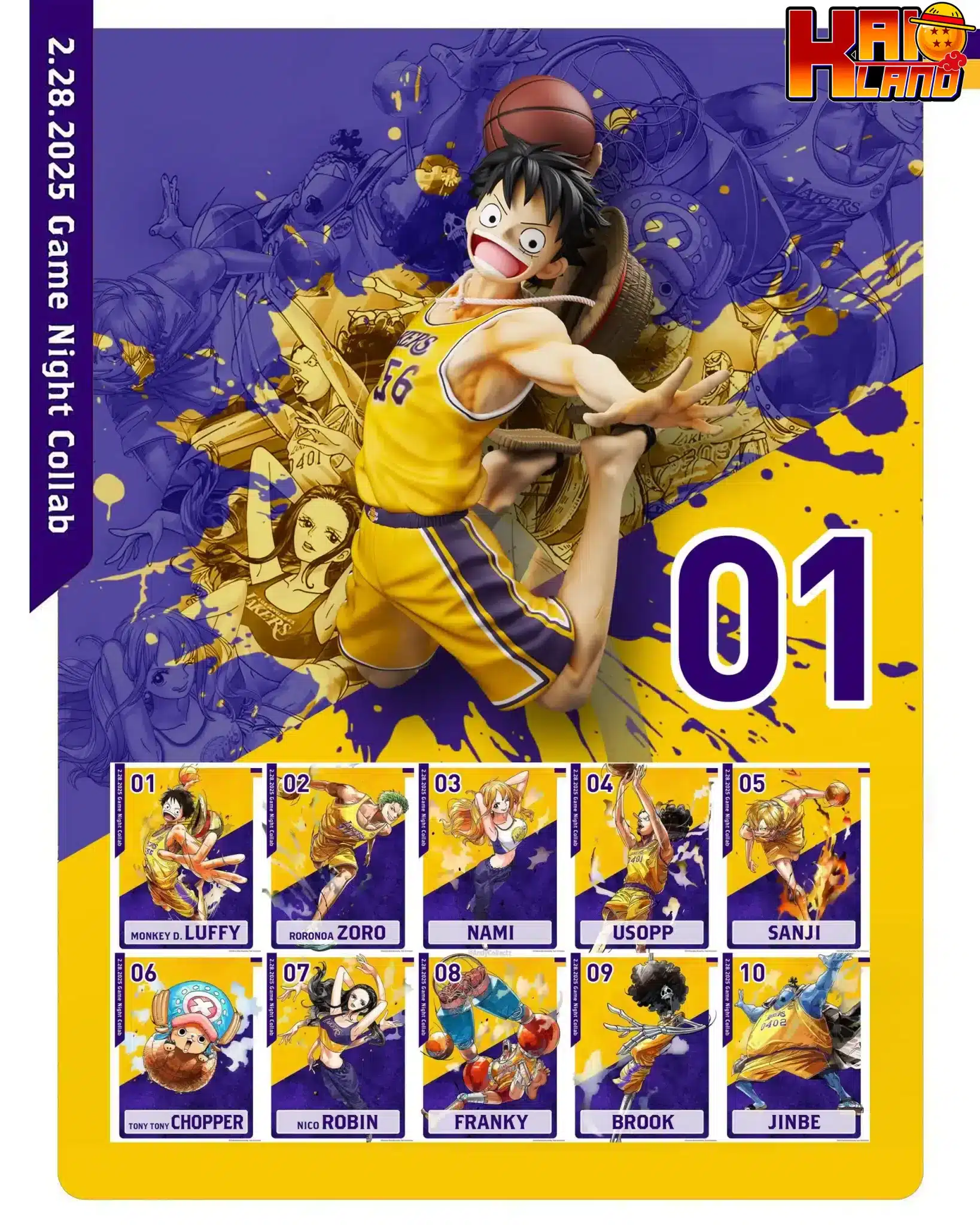 Straw Hat Basketball Team One Piece K9 Studio Monkey D Luffy Resin  Statue