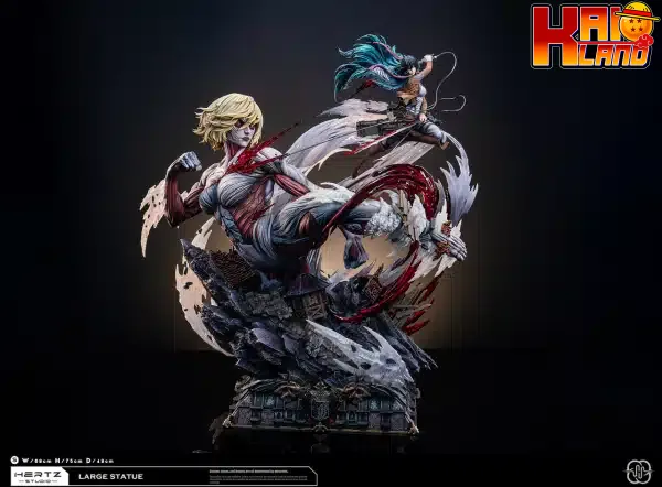 Attack on Titan Hertz Studio Mikasa Ackerman Vs Female Titan Resin Statue 2