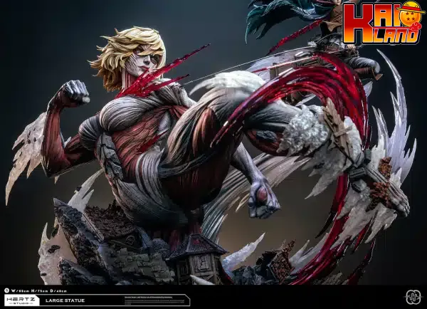 Attack on Titan Hertz Studio Mikasa Ackerman Vs Female Titan Resin Statue 3