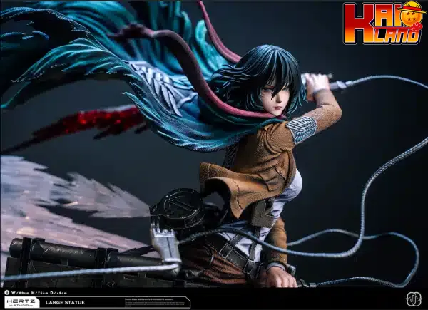Attack on Titan Hertz Studio Mikasa Ackerman Vs Female Titan Resin Statue 5